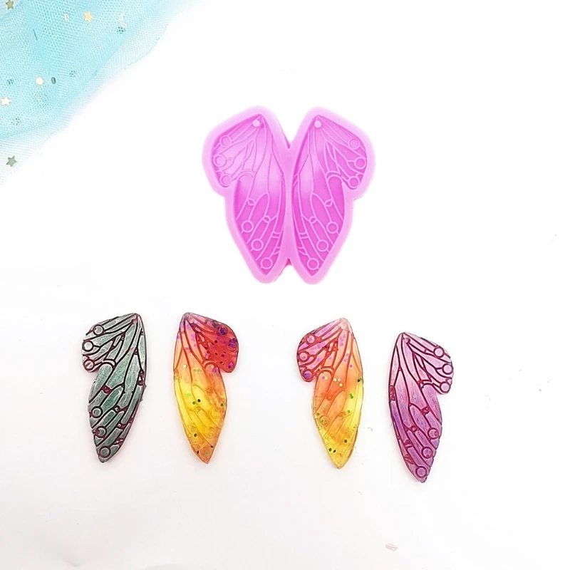 Keychain Silicone Mold Wing Earring Resin Mold for Pendant Crafts Jewelry Making