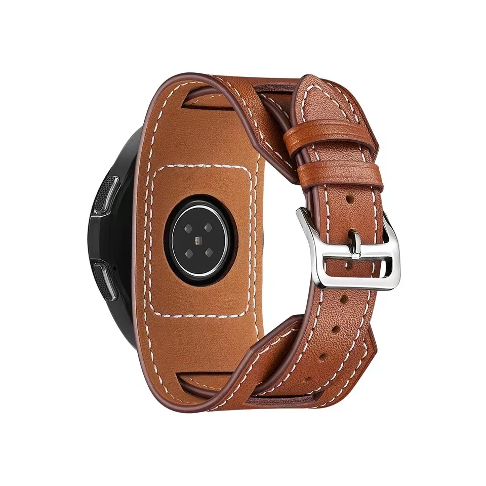 20mm 22mm Leather Strap For Samsung Galaxy Watch 3/4/Classic/5/Pro/Active 2 Wristband Belt Huawei Watch 4/3/Pro/GT 2 Amazfit GTR