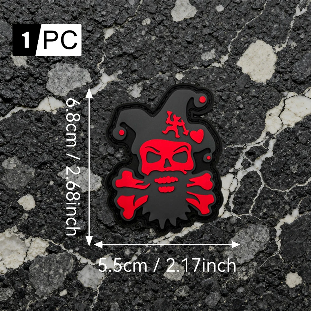 광대 해골 PVC 스티커 패치, 부드러운 고무, 야광 - Embroidery Effect 리뷰 및 가격