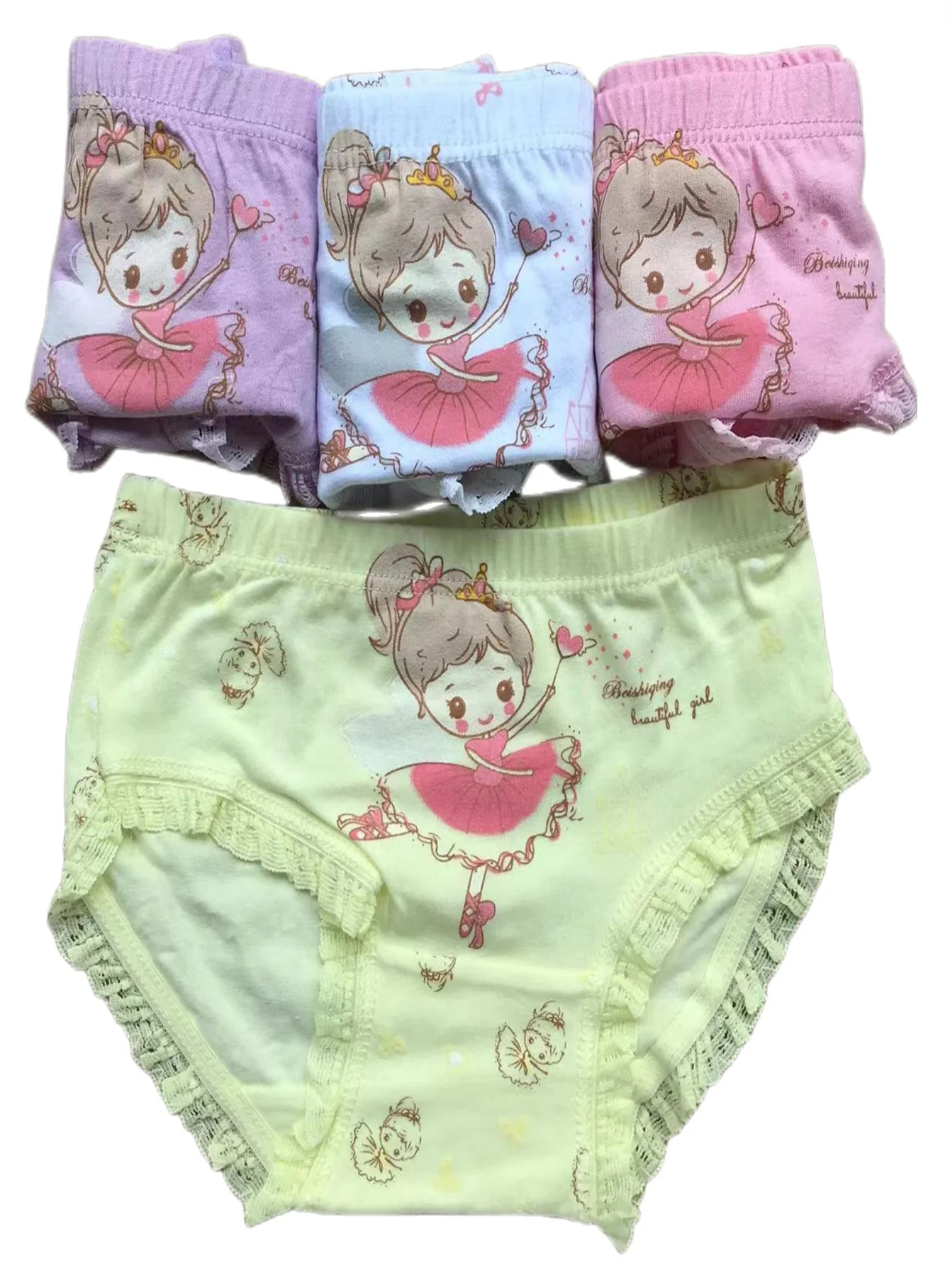 Girl Cartoon Boxers Children Cotton Underwear Kids Princess Florals Panties Children Underpants Quality Soft Shorts Size 2T-10T