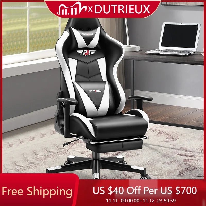 

High Back Black Gaming Chair Recliner Rotatable Computer Rotatable Gaming Chair Elastic Solid Cadeira Gamer Office Furniture