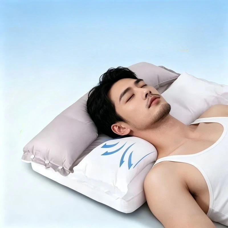 1pcs Ergonomic Zoned Traction Cervical Pillow Home Sleep Support Pillow Neck Relief Pillow for Comfortable Sleeping