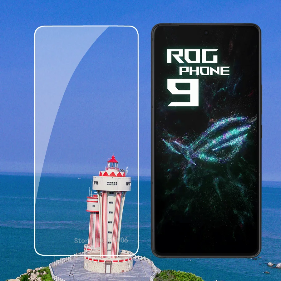 

3 Piece For Rog Phone 9 Screen Protector Screen Coverage For ASUS Rog Phone 9 Transparent Tempered Glass Film edge 9H