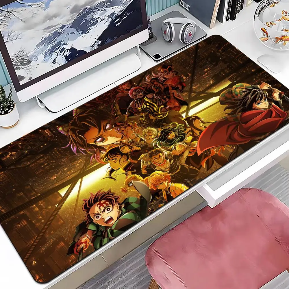 

Коврик для мыши D-DemonS Anime D-Slayer, несколько размеров, большие квадратные коврики для компьютера, офиса, игрового стола, резиновые противоскользящие коврики для мыши