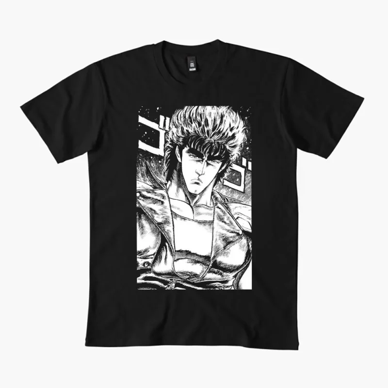 

0405 Manga Kenshiro Fist of the North Star Anime gift t shirt Hokuto no Ken printed Graphic tee Y2K clothes All size Tops