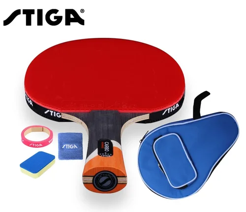 Raqueta de tenis de mesa Original Stiga de 6 estrellas, raqueta de Ping Pong de goma con espinillas dobles, tenis de mesa con cubierta