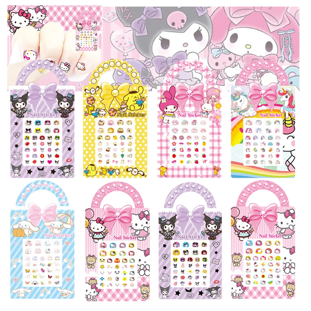 

5PCS Kawaii Sanrio Anime Kuromi Hello Kitty Cinnamoro Nail Art Stickers Decals Cute Cartoon Aesthetic Manicure Supplies Sticker