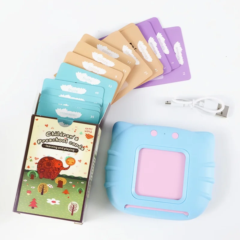 Early Education Flash Card Learning Toys Talking Flashcards for Kids Preschool English Electronic Audio Book Machine Gift