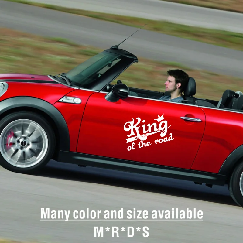 Mult size vinyl car sticker king of the road funny car sticker vinyl decal waterproof car auto sticker car truck bumper rear