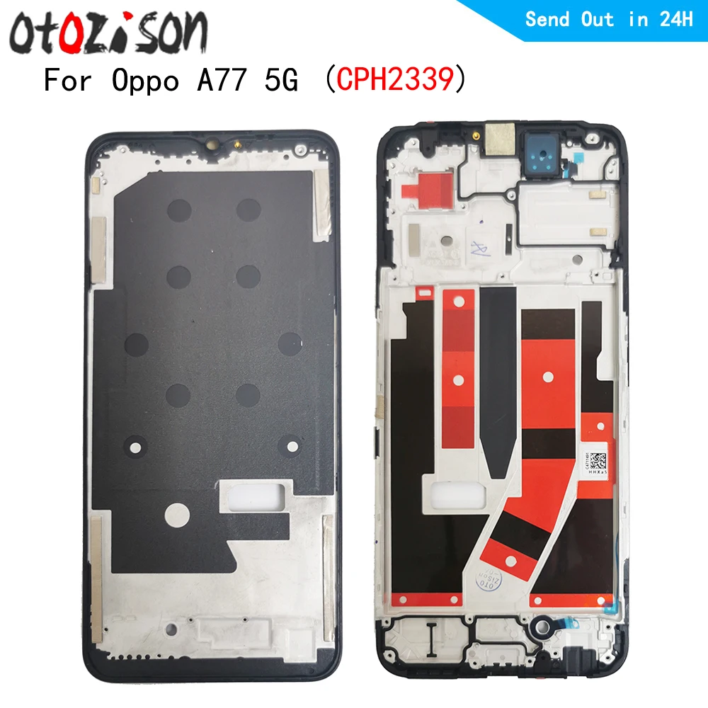 Housing Middle Frame LCD Bezel Plate Panel Chassis For Oppo A77 5G 2022 CPH2339 Phone Middle Frame