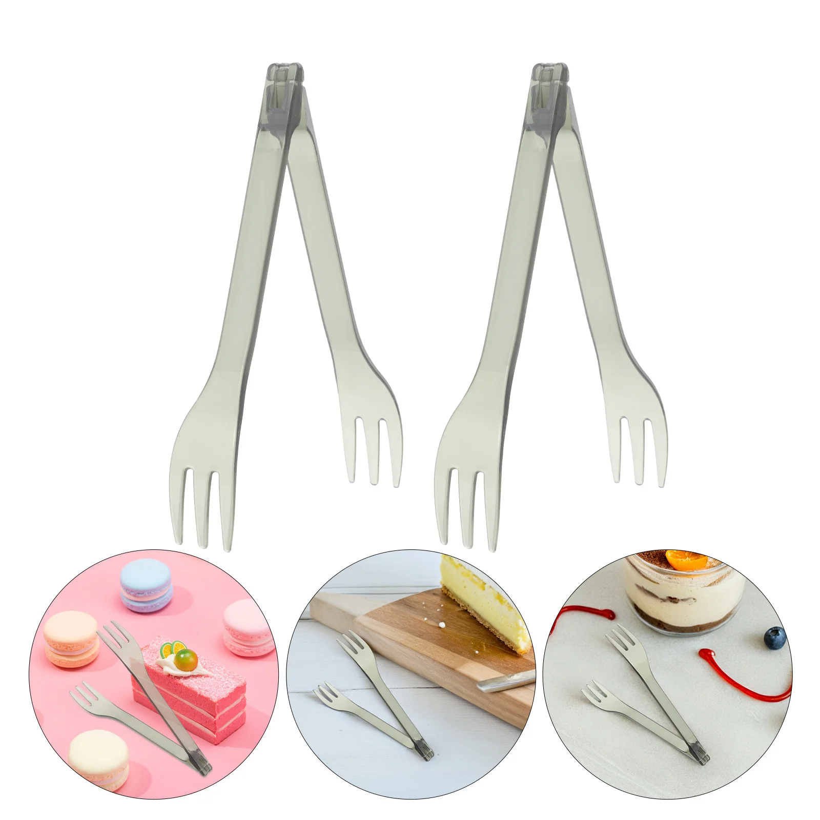 

40Pcs 2-in-1 Fruit Forks Cake Dessert Mini Tongs Set Detachable Design for Salads Appetizers Elegant Table Setting Party Use
