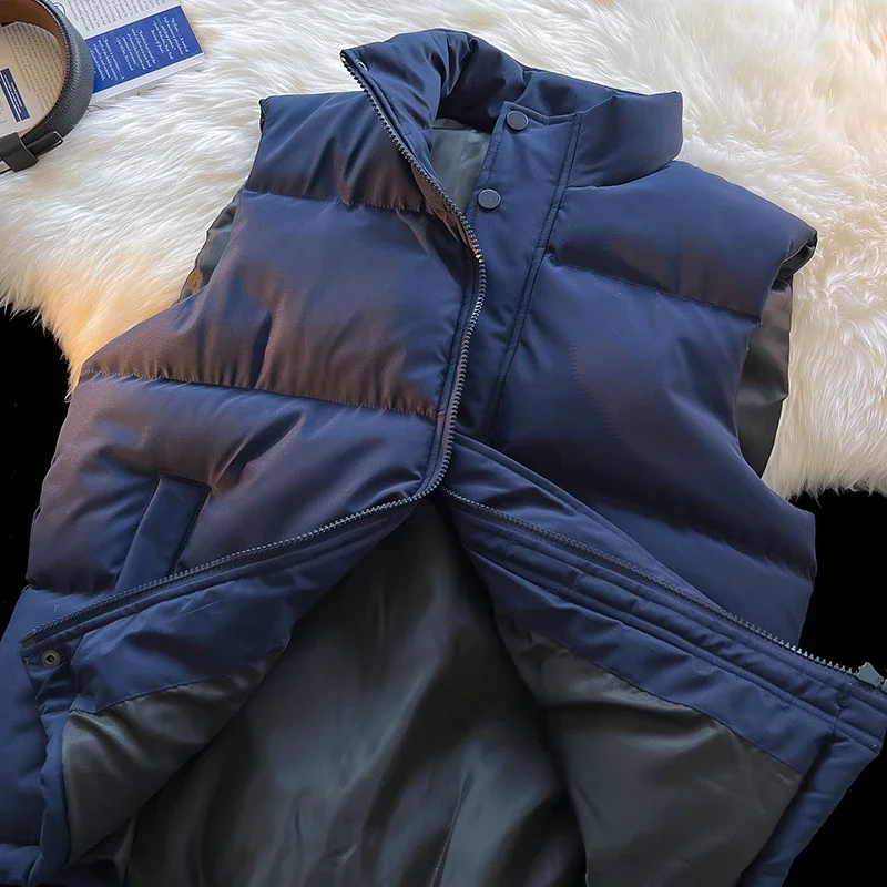 

Мужской жилет без рукавов, топы, теплое повседневное зимнее пальто, куртка, верхняя одежда, модный жилет для бега, воротник-стойка, водонепроницаемая ветровка