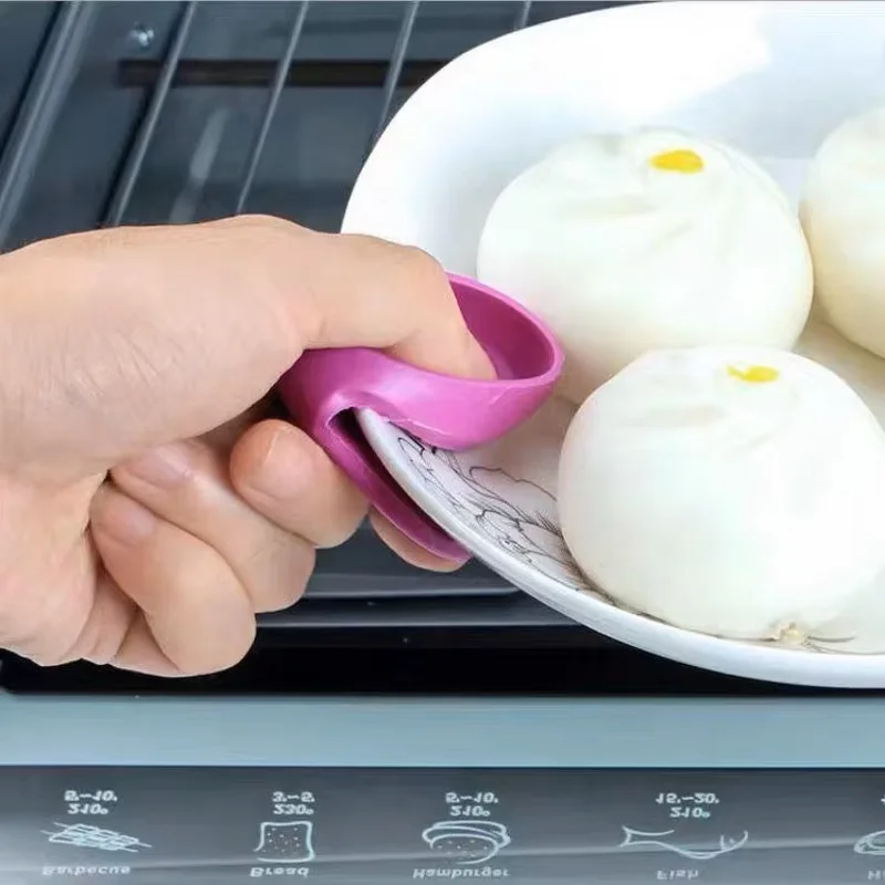 2/4pcs Silicone Gloves Oven Heat Insulated Finger Gloves Cooking Microwave Non-slip Gripper Pot Holder Kitchen Baking Tool