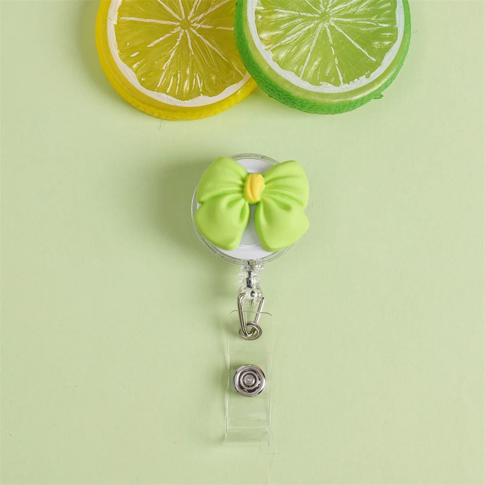 القوس زهرة ممرضة شارة بكرة اسم العلامة ثلاثية الأبعاد فلورا قابل للسحب شارة حامل بطاقة العمل بطاقة الهوية سهلة سحب مشبك استخدام المستشفى #4