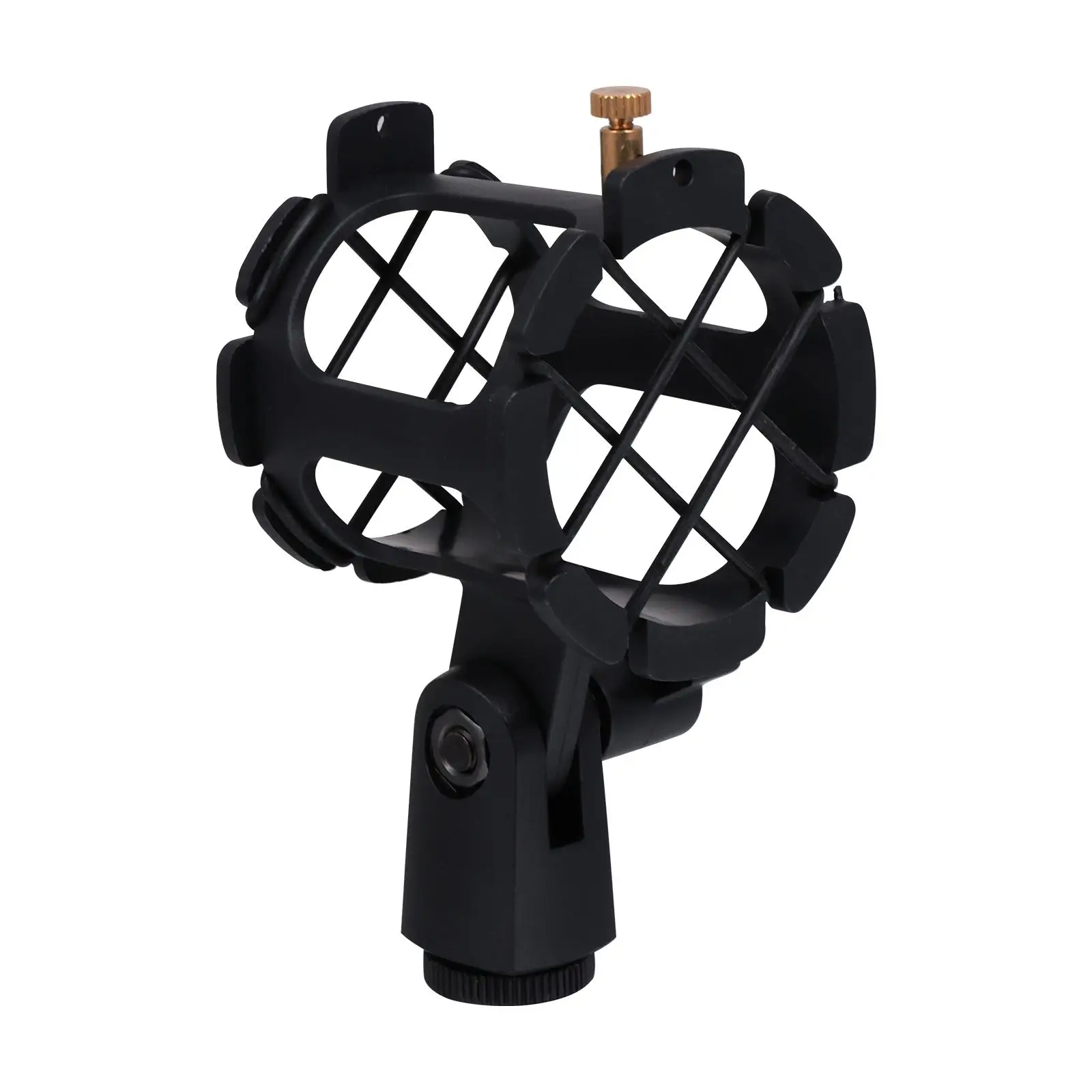 

Microphone Shock Mount Clip Large Diaphragm Anti Vibration Stand Portable Lightweight Ideal for Vlogger Touring
