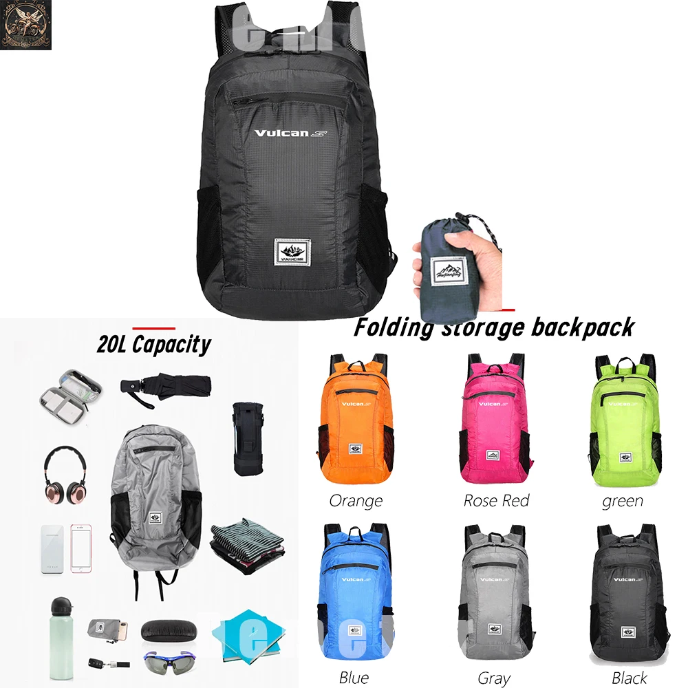 For Kawasaki VULCANS 650 VN650 VULCANS650 Accessories Waterproof Bag Portable Foldable Backpack Folding Mountaineering Bag