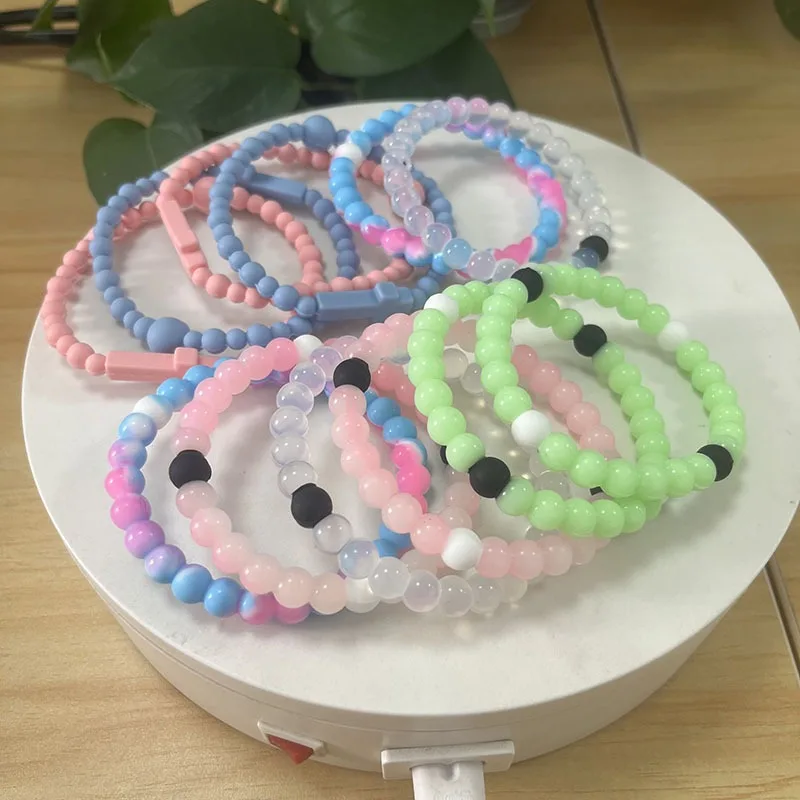 Fashion Bracelet Classic Beaded Bracelet Silicone Jewelry