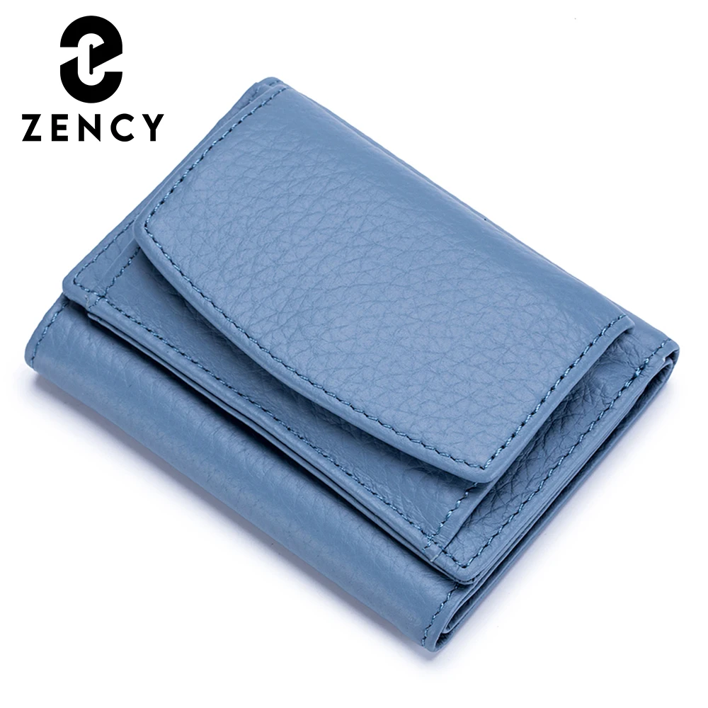 

Чехол-кошелек Zency из натуральной кожи для женщин, модный мини-кошелек для монет, сумка для денег, держатель для карт для девочек, многофункциональный RFID-антисканирующий чехол