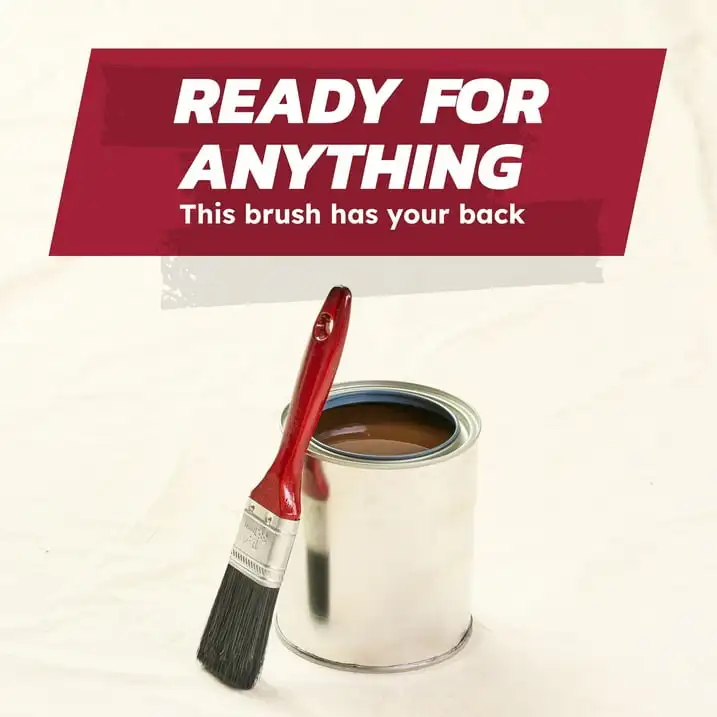 Linzer 1.5" Urethane Finishes Polyester Flat Paint Brush