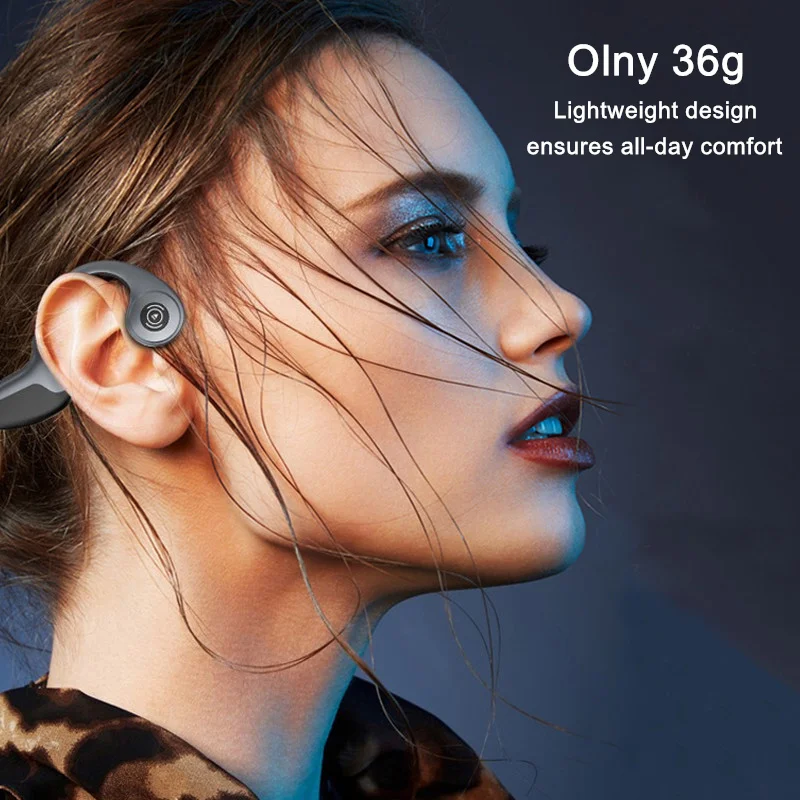 Thật Dẫn Truyền Xương Tai Nghe Không Dây Bluetooth Tai Nghe Nhét Tai Chống Nước Thể Thao Tai Nghe Có Mic Cho Tập Luyện Chạy Lái Xe