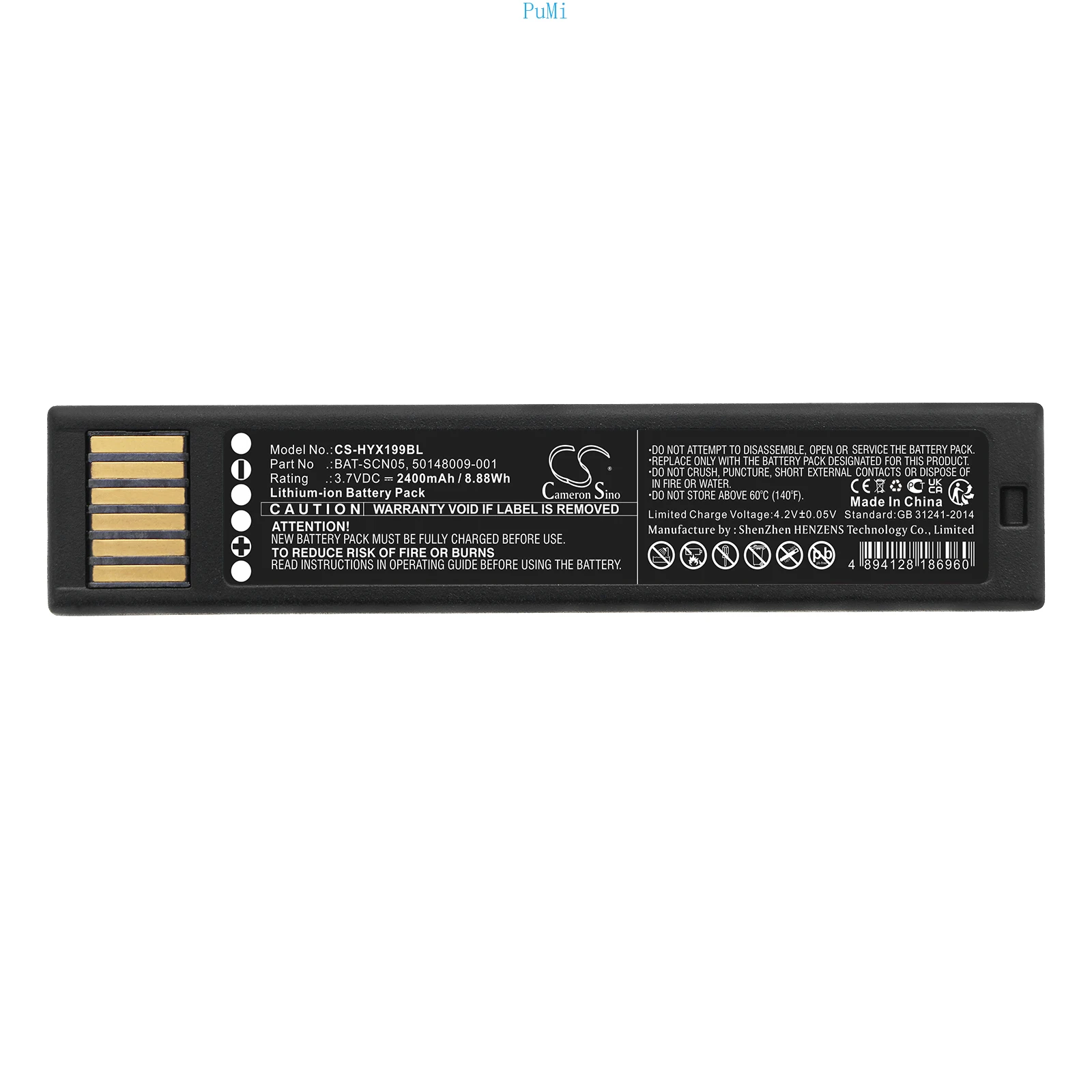 

Литий-ионный аккумулятор для сканера штрих-кода Honeywell, 3,7 В, 2400 мАч, совместимые модели: 1952GRS-2-31886 (REV B), Granit XP 1990iSR