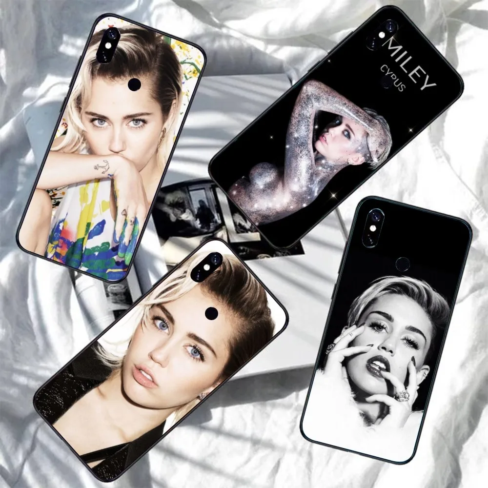 Cool Miley Cyrus Mobile Cell Phone Case for Xiaomi Redmi Note 12 11 10 9T 8 7 Pro 9 9A 9C 8 Black Soft Phone Cover Funda