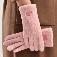 Polar Fleece Winter Gloves Warm Full Finger Touch Screen Gloves Coldproof Windproof Driving Mittens for Outdoor Cycling Skiing
