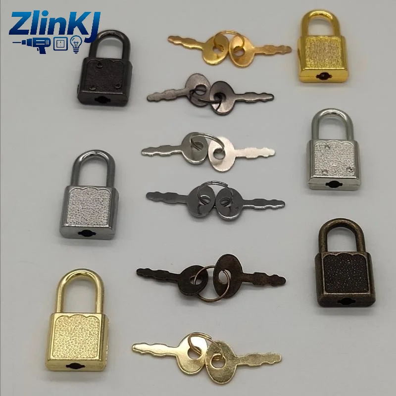 Mini Metal Padlock with Matching Keys Lightweight Rust Free Multiple Colors Ideal for Jewelry Boxes Handbag Luggage Locks