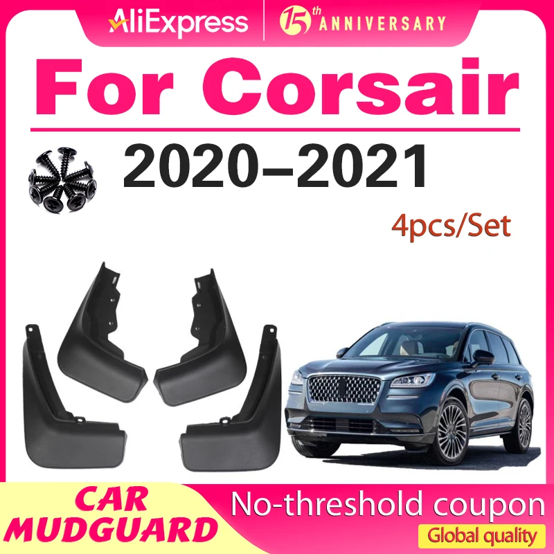 

Car Mud Flaps For Lincoln Corsair 2020-2021 Front And Rear Wheel Mudguards Splash Guards Fender Mudflaps Accessories