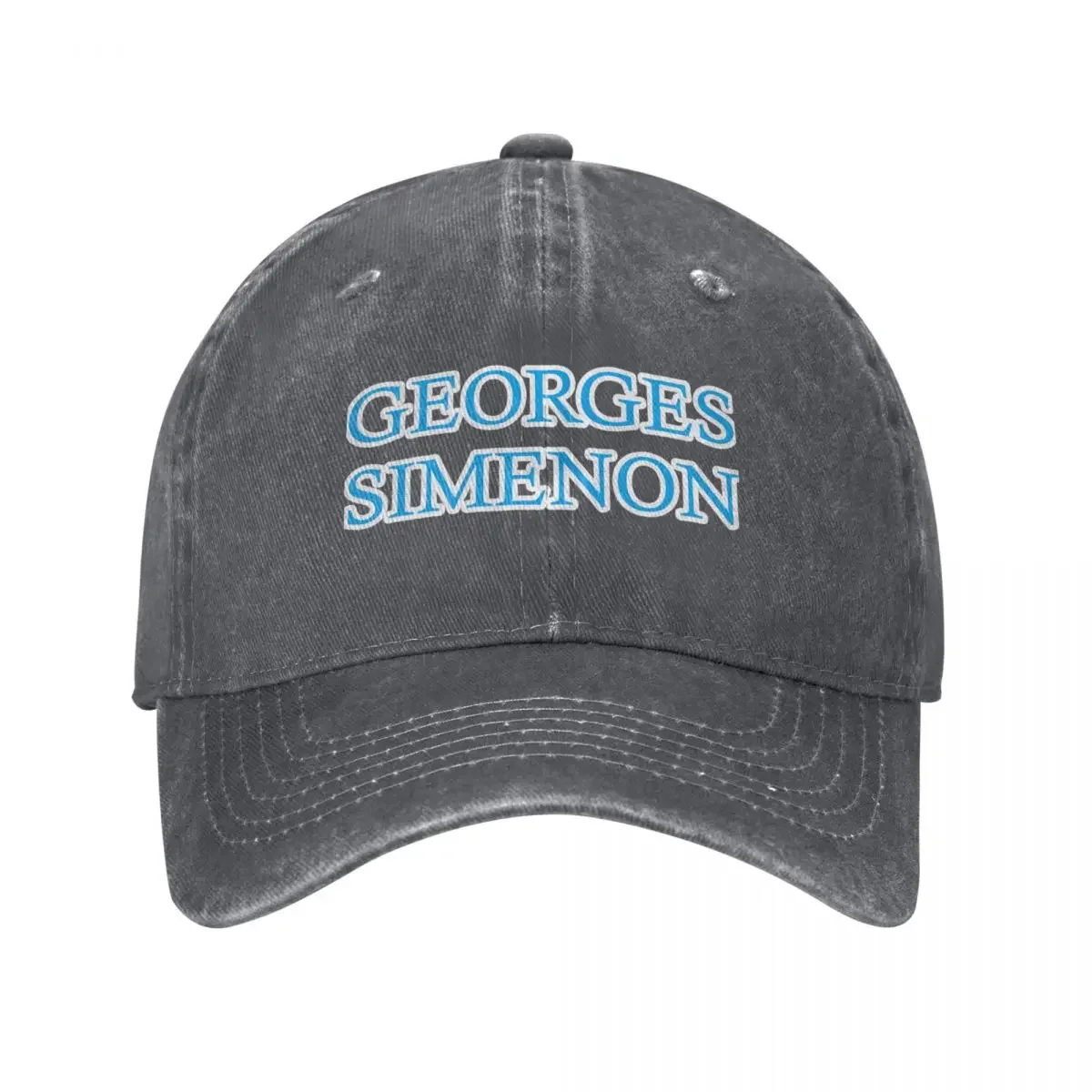 

retro portrait, Belgian writer Georges Simenon Baseball Cap Wild Ball Hat cute funny hat Visor For Man Women's