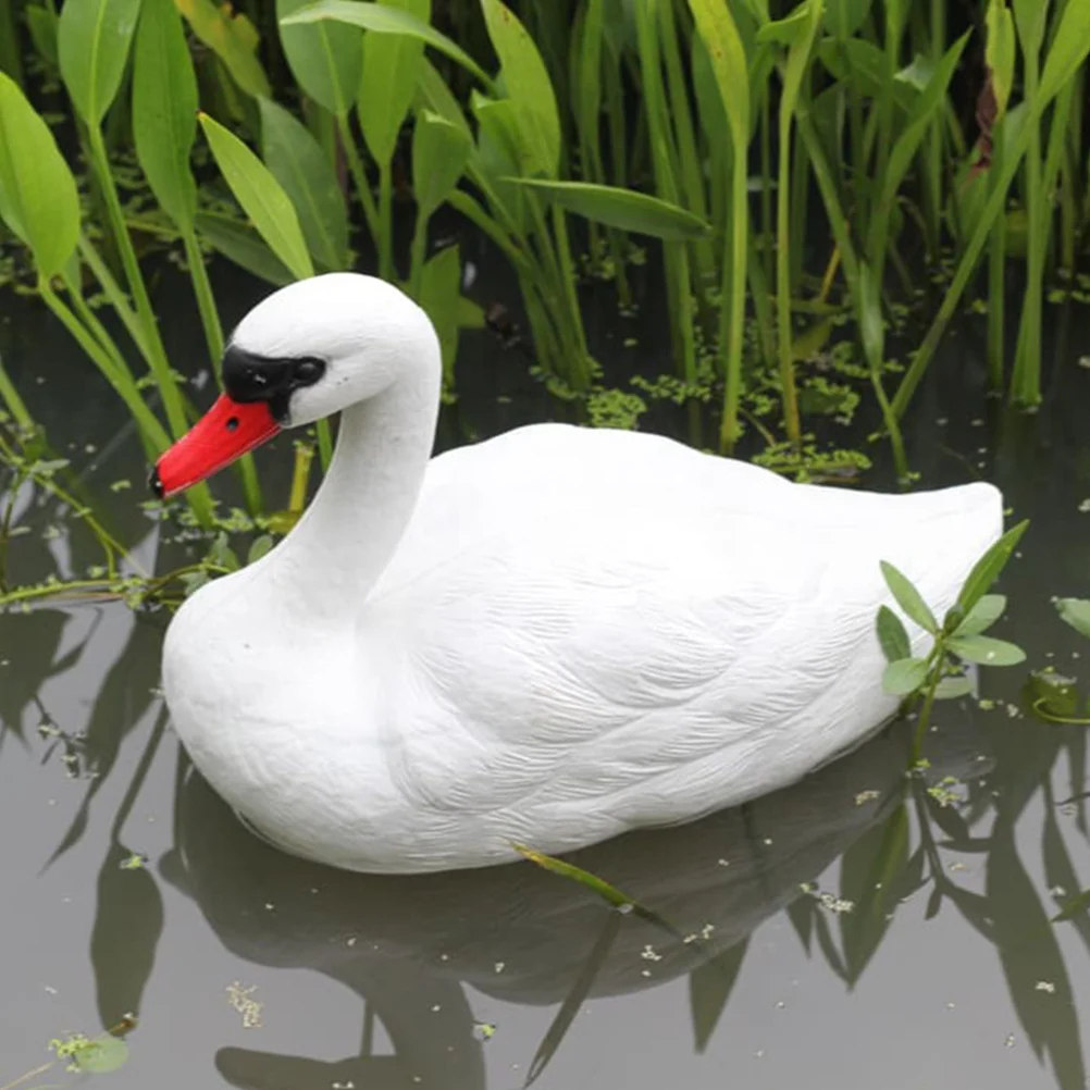 

Artificial Pool Simulation Swan Decor Toys Home DecorPool Pond Floating Swan Water Decoration Realistic nament