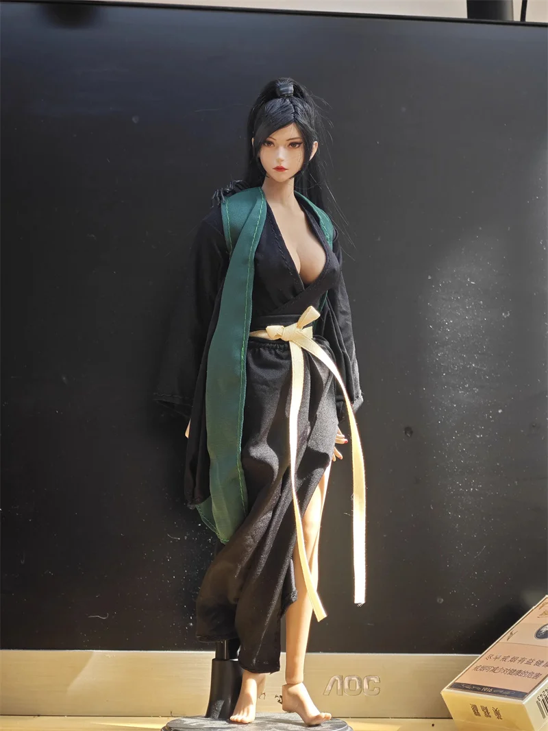 In Stock 1/6 Scale Sexy Retro Temperament Style Long Skirt Two-piece Set Full Set Fit 12inch Action Figure Model Toys