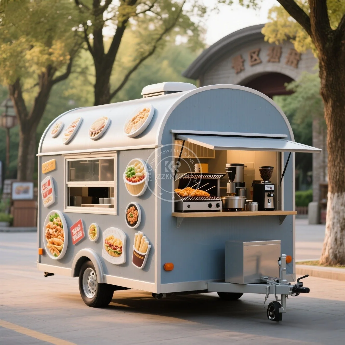 High Quality Food Truck  Mobile Snack Ice Cream BBQ  Food cart  for Park coffee shop Startups