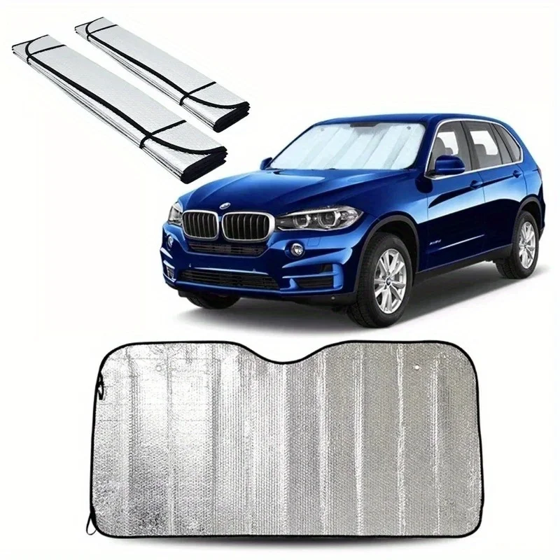 

130*60 Car Heat Insulation Cartoon Color Thickening Sunshade Car Special Reflective Aluminum Car Windshield Sunshade - Sunscreen