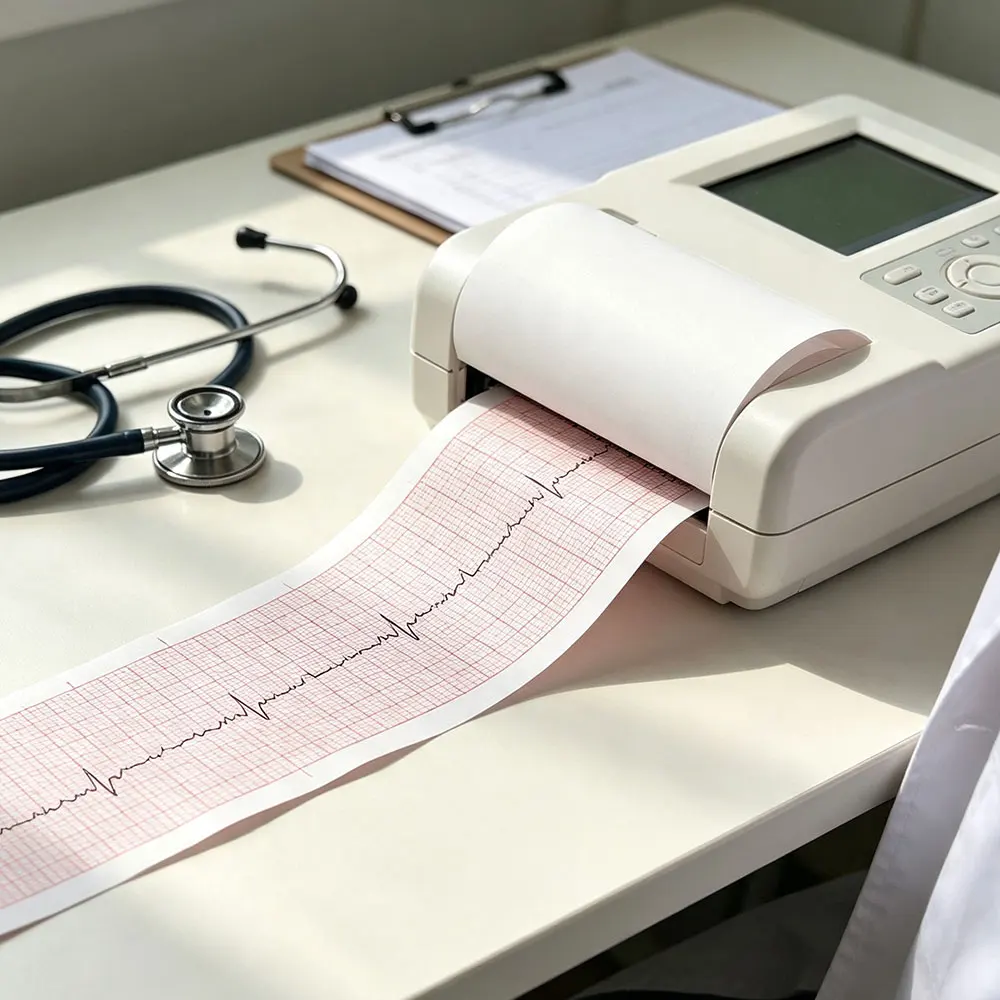 Recording Paper of Electrocardiogram ECG EKG Machine 50mm*20m/80mm*20/110mm*20m /210mm Electrocardiograph Thermal Printer Paper view 4