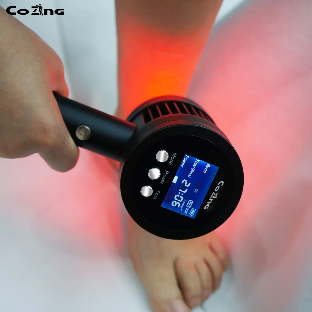 Body Pain Relief Arthritis Heel Spurs Waist Back Pain Red Light Treatment 808nm*6 LLLT High Power Cold Laser Therapy Device