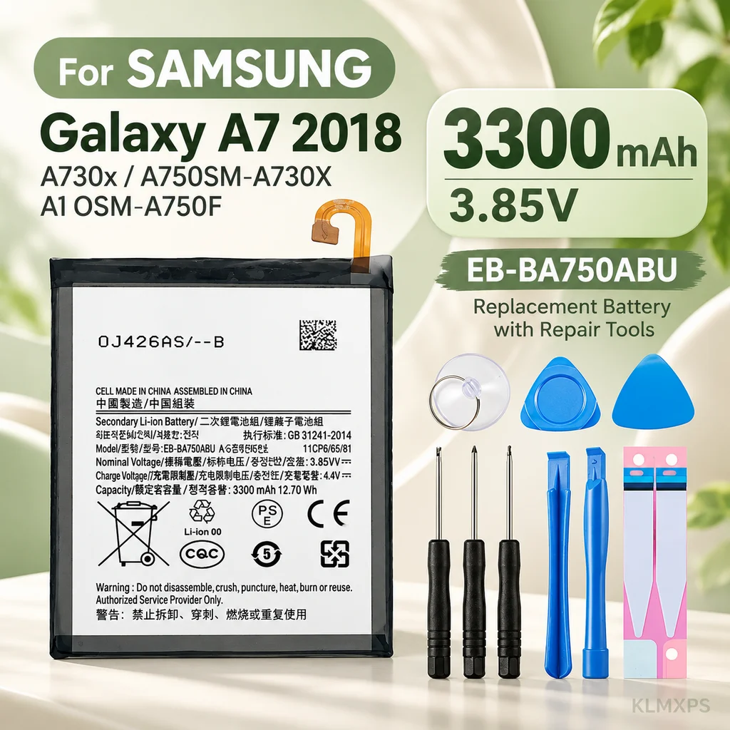 3300mAh EB-BA750ABU Battery for Samsung Galaxy A7 2018 SM-A730X A730X SM-A750F Mobile Phone