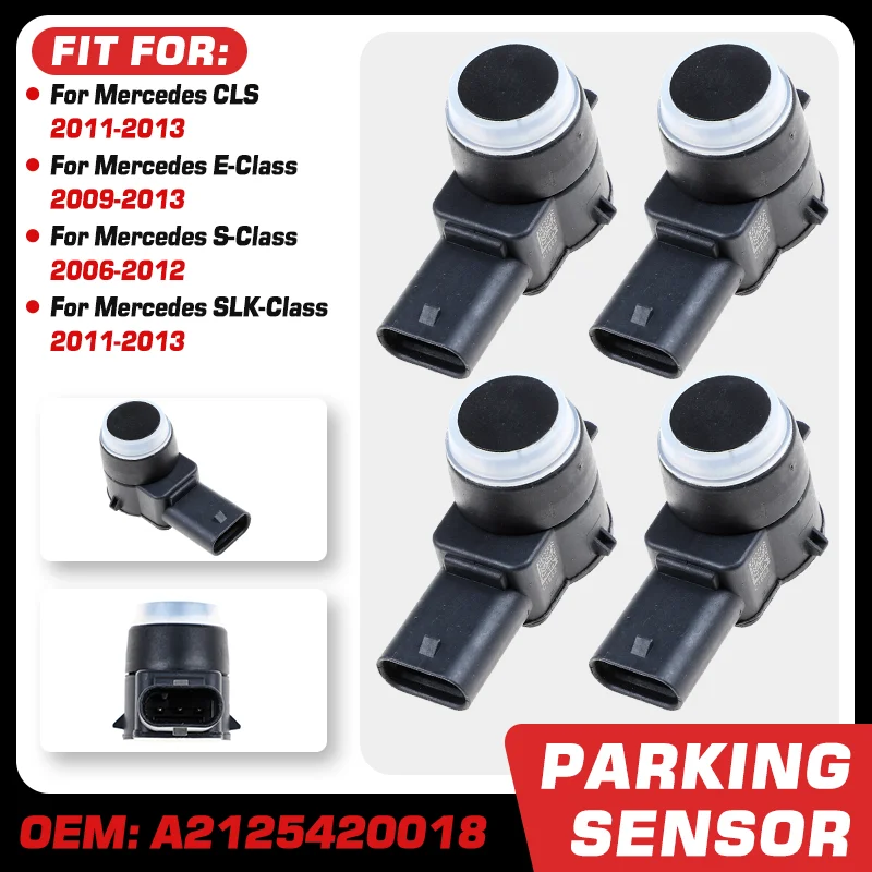 

A2125420018 4 Pcs Parking Sensor PDC For Mercedes-Benz CLS MK2 Mercedes E-Class MK4 Mercedes S-Class MK5 Mercedes SLK-Class MK3
