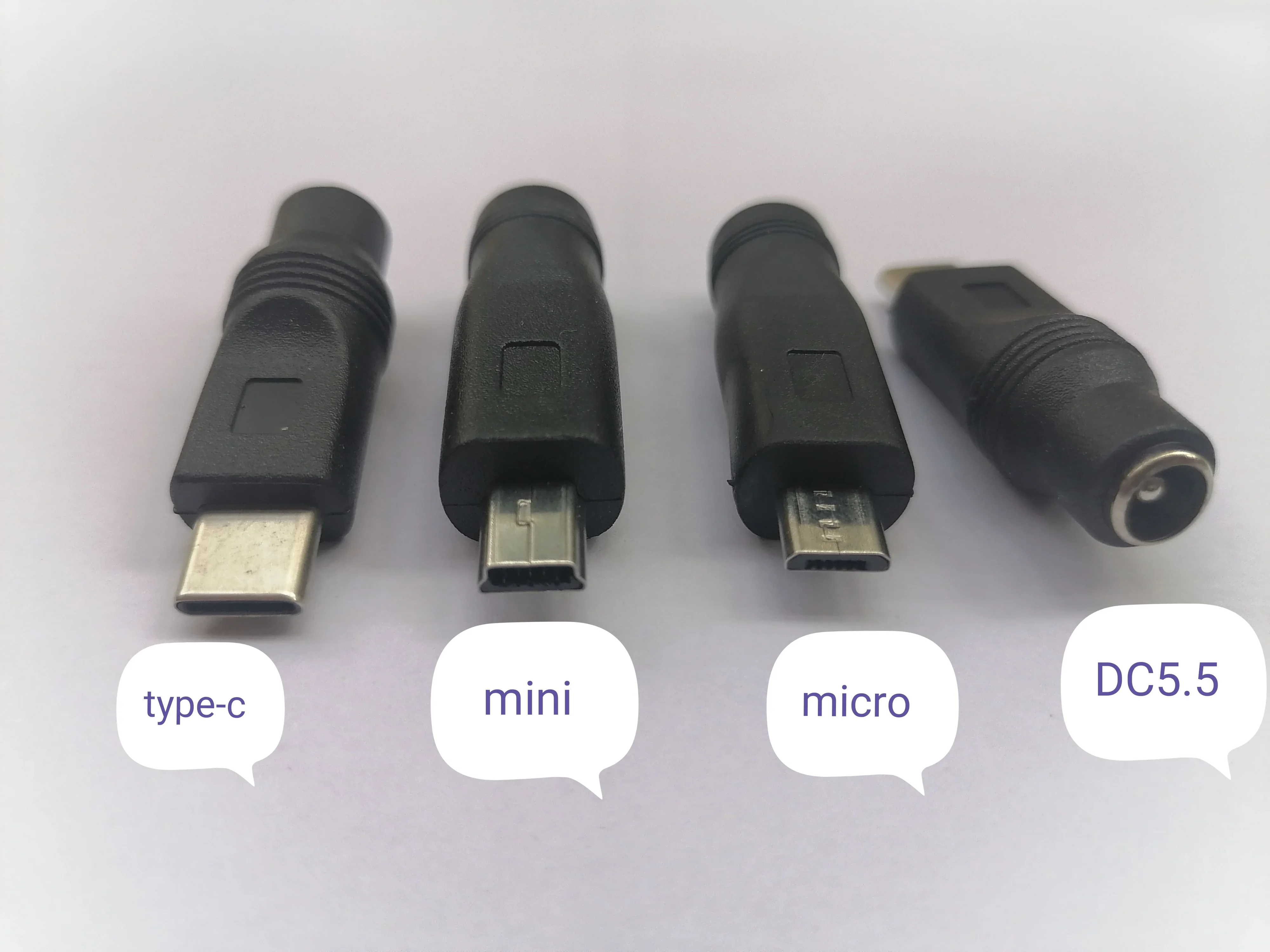 1Pcs/3Pcs DC 5.5 * 2.1 mm Power Jack USB 3.1 Type C USB-C Type-c 5.5mm *2.1mm Mini USB & Micro USB DC Power Connector Adapter