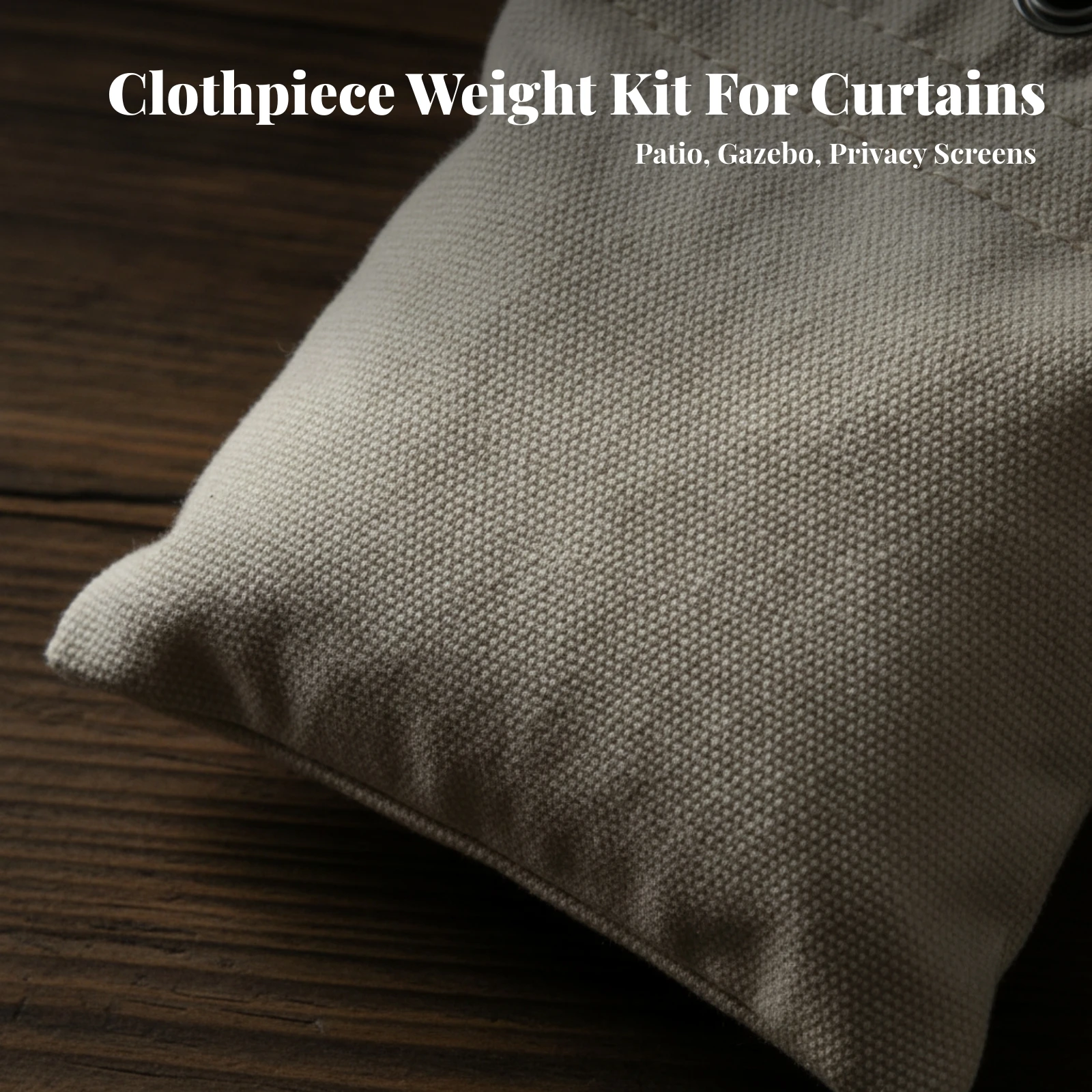 8 Pieces Outdoor Curtain Weight Bags with Clips Wear-Resistant Canvas Curtain Weight Bag Long-Lasting Self-Adhesive Closure