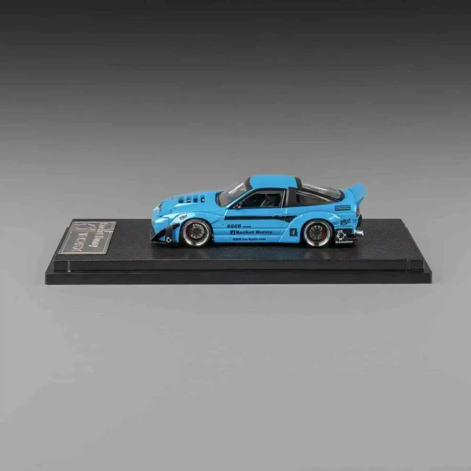 MT 1:64 Pandem S13 Silvia 180SX Type X Baby Blue Diecast Dioramaรถคอลเลกชันรุ่นของเล่นMicroTurbo