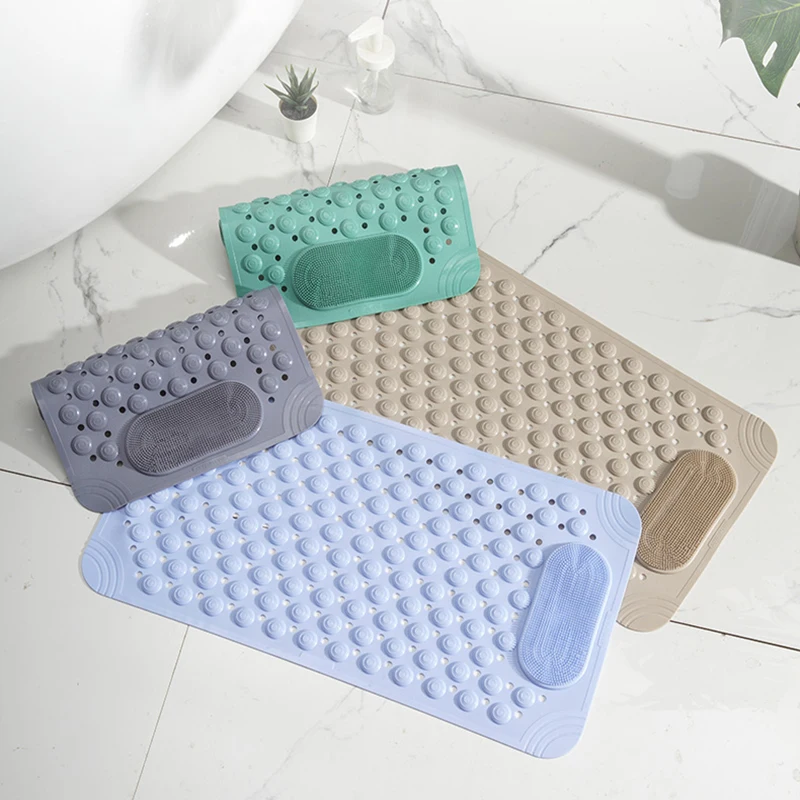 Bathroom Anti-Slip Pad Toilet Shower Room Hollow Shower Mat Waterproof Foot Massage Carpet Multifunctional Soft Rubber Bath Mat