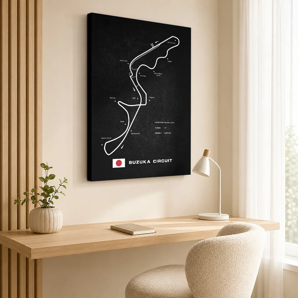 Suzuka Japan Canvas Painting Poster Customized Photo Japanese Inspired Canvas Wall Art for Meditation Room Decor Ready to Hang