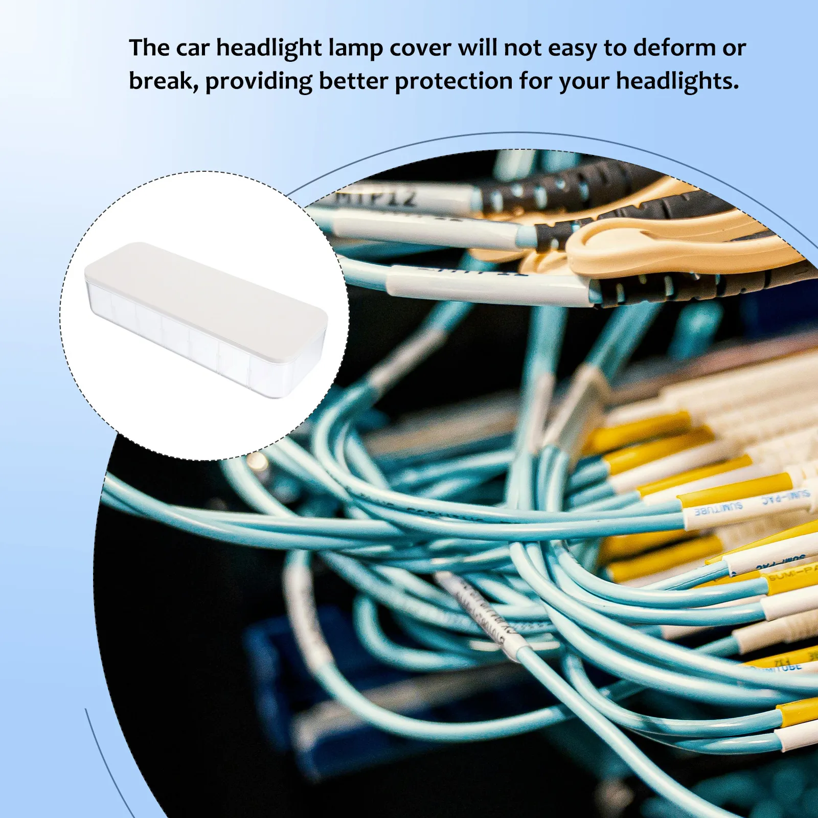 

Cable Storage Box Detachable Dividers Clear Organizer Box Lid Cord Organizer for Office Desk Electronics Data Cable Storage Case