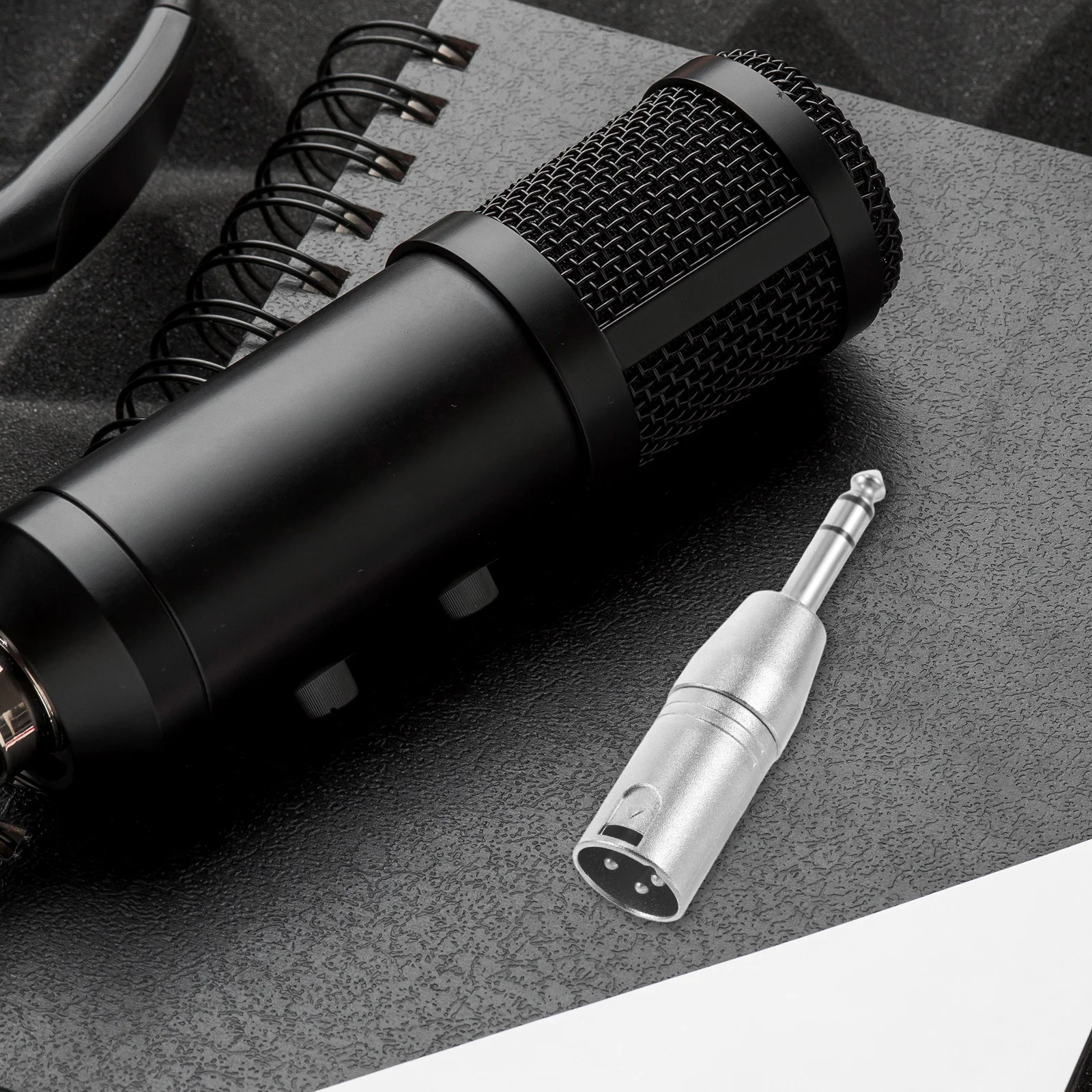 

Trs to Xlr 3pin Male Quarter Inch Female Adapter for Microphone Headphone Speaker Durable Metal Construction