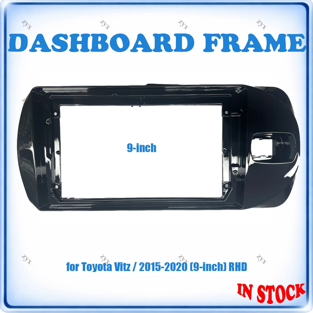 

Car Radio Fascia Frame For Toyota Vitz 2015-2020 9 inch RHD Wiring Harness Power Cable Plug & Play No Cutting
