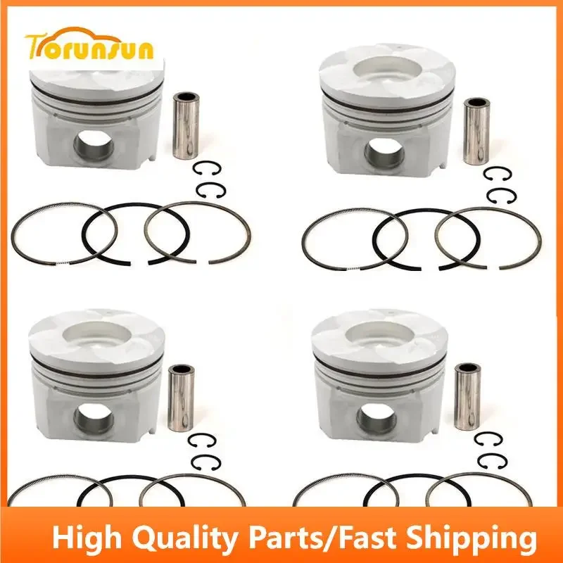 New 4 Sets STD Piston Kit With Ring ME241686 Fit For Mitsubishi 4M51 Engine 118MM