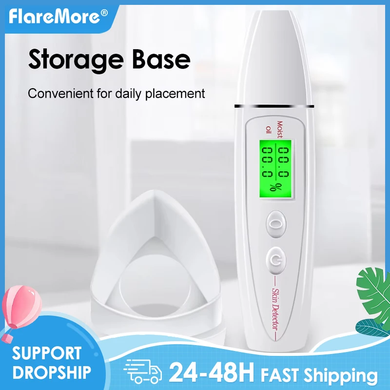 Lcd detector preciso digital testador de umidade do óleo da pele para cuidados faciais bio tecnologia sensor feminino spa monitor senhora beleza caretool