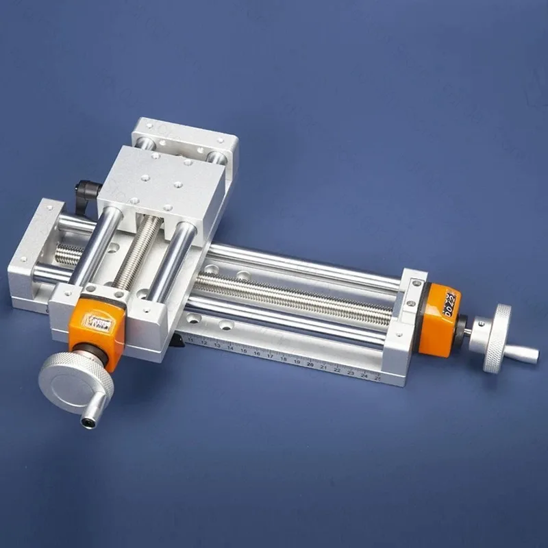 2026 Manual slide module T-type screw hand crank digital display XYZ linear fine-tuning cross high-precision guide rail