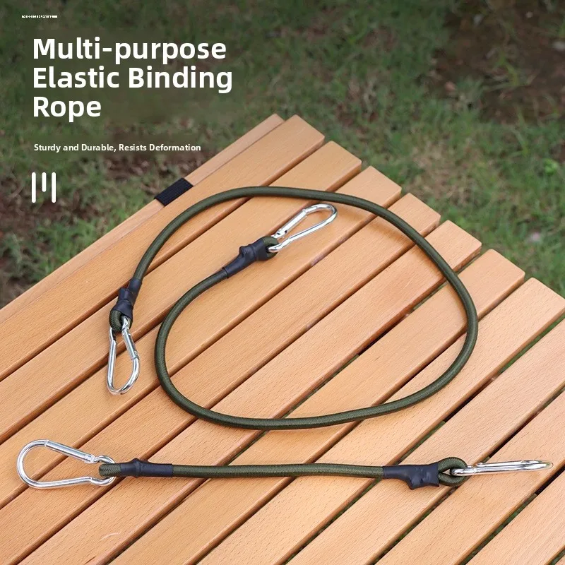 

Thickened Double Buckle Elastic Rope Camping Cycling Luggage Fixed Retractable Multi-purpose Hook Tug Rope Home Sewing DIY Ac...
